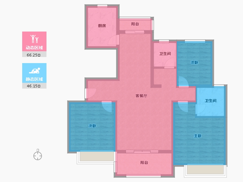 河南省-平顶山市-建业·森林半岛五期通和府-100.12-户型库-动静分区