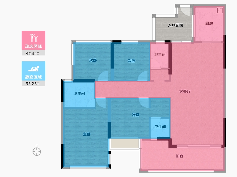 广东省-清远市-中金城投·九龙湾-116.13-户型库-动静分区