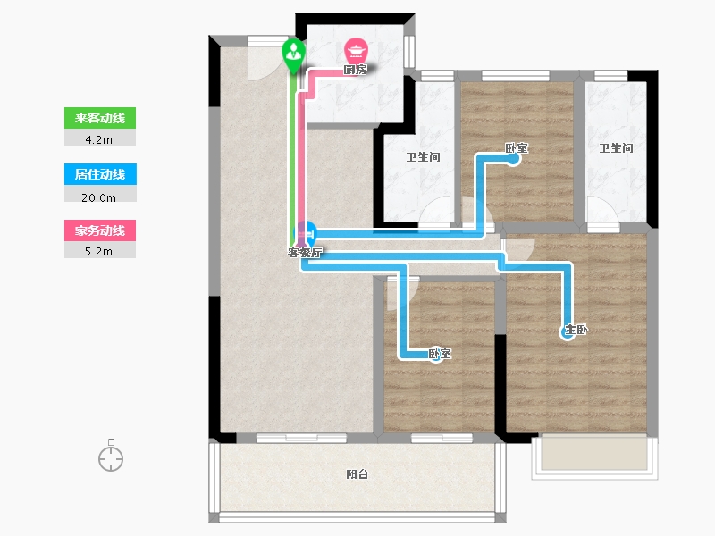 河南省-漯河市-昌建峰璟-88.95-户型库-动静线