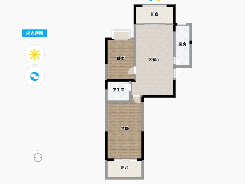 河南省-漯河市-昌建新水岸-87.20-户型库-采光通风