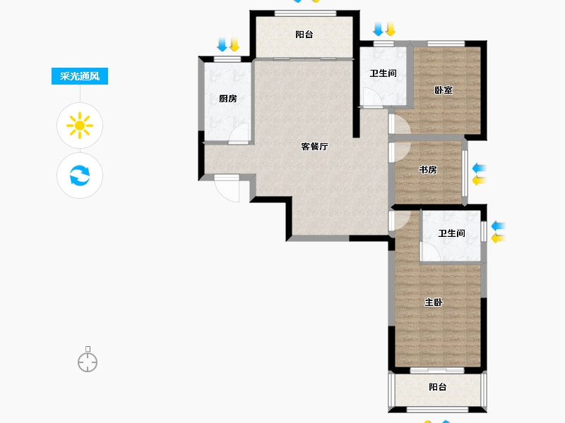 河南省-漯河市-昌建新水岸-101.01-户型库-采光通风