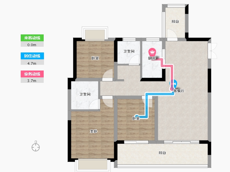 河南省-漯河市-泰威紫宸府-92.95-户型库-动静线