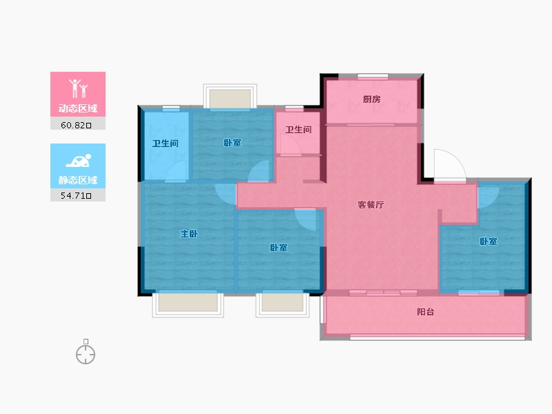 福建省-莆田市-三盛中梁璞悦风华-104.80-户型库-动静分区