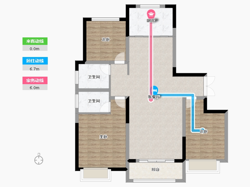 河南省-洛阳市-美庐新苑-103.68-户型库-动静线