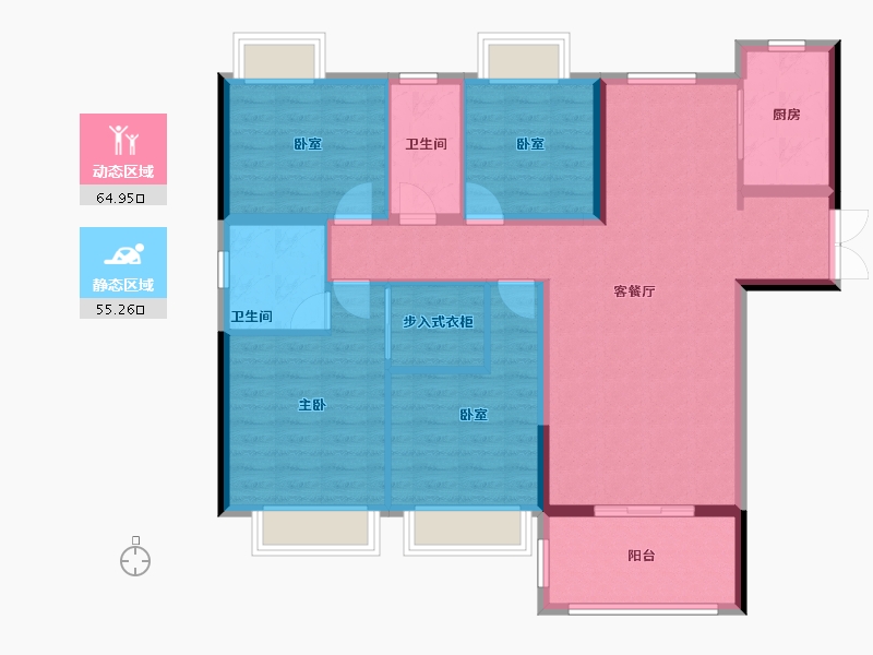 湖北省-黄石市-宏维·新城-108.19-户型库-动静分区