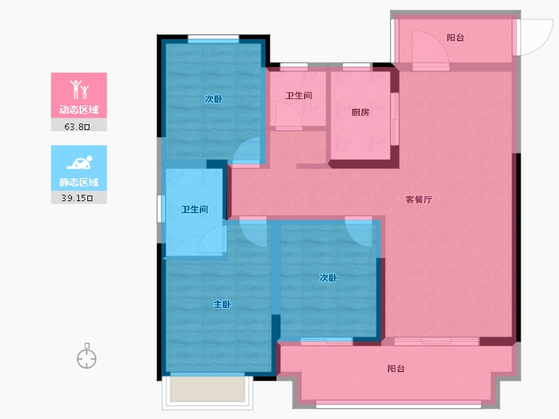 河南省-漯河市-悦璟学府里-91.31-户型库-动静分区