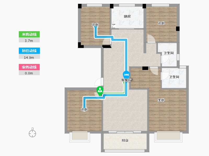 湖南省-岳阳市-祥生金麟府-115.30-户型库-动静线