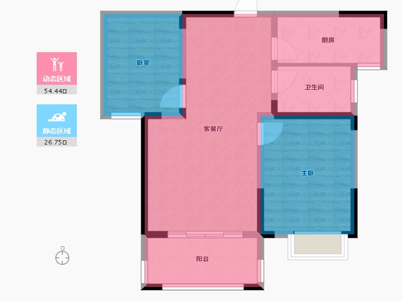 河南省-漯河市-昌建新水岸-72.78-户型库-动静分区