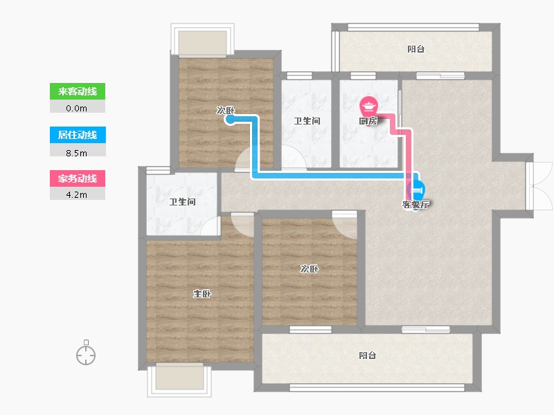 贵州省-黔东南苗族侗族自治州-三穗滨河公馆-99.30-户型库-动静线