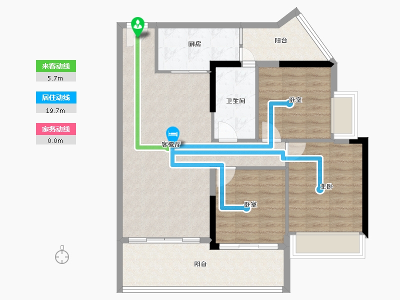 四川省-绵阳市-仁和春天二期青云上-84.73-户型库-动静线