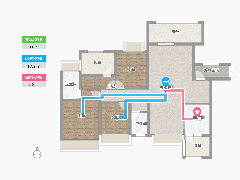 湖南省-衡阳市-胜邦御景东方-111.28-户型库-动静线