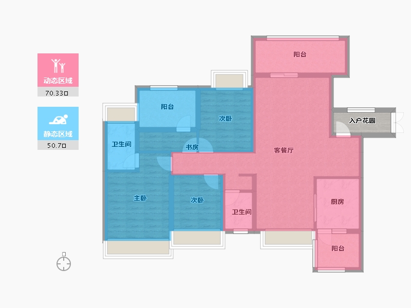 湖南省-衡阳市-胜邦御景东方-111.28-户型库-动静分区