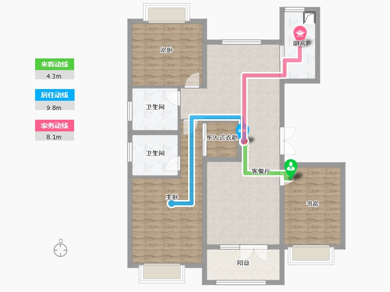 山东省-济宁市-瑞马意墅-115.87-户型库-动静线