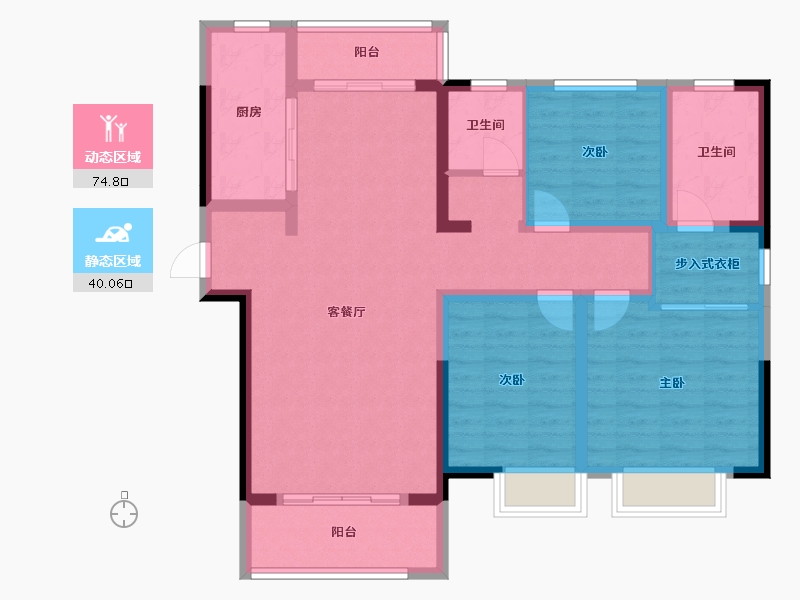 河南省-洛阳市-现代森林国际城-102.27-户型库-动静分区