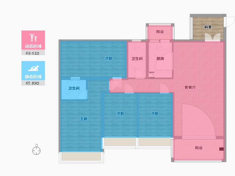 广东省-云浮市-万汇广场-127.21-户型库-动静分区