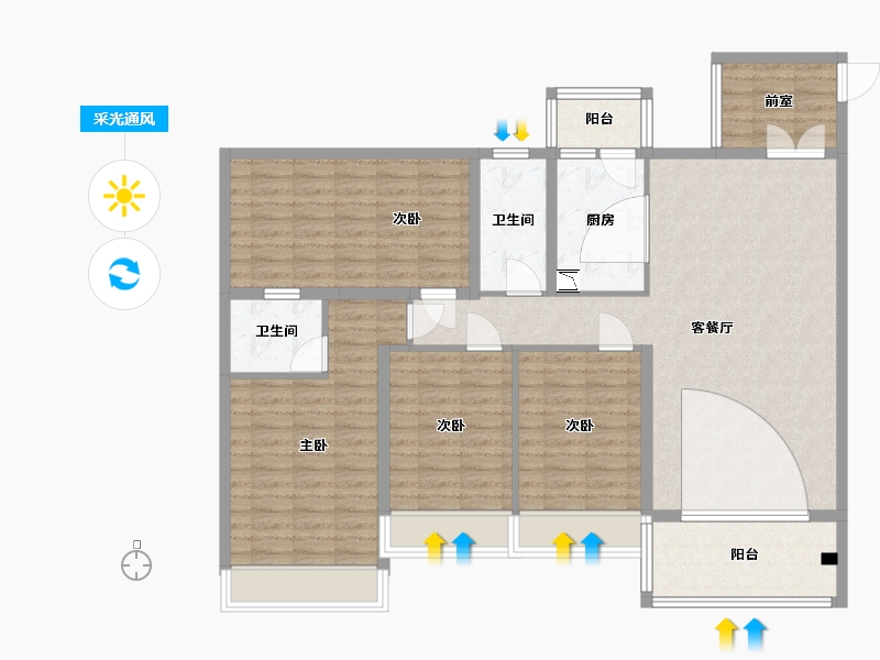 广东省-云浮市-万汇广场-127.21-户型库-采光通风