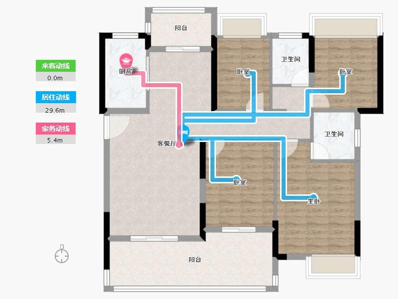 湖北省-荆门市-洋丰·凤凰香醍-112.05-户型库-动静线