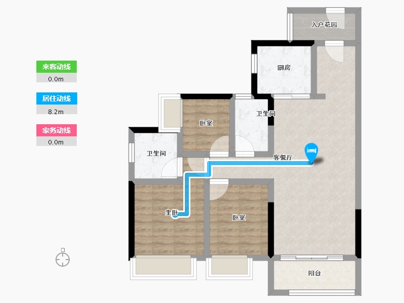 广东省-广州市-时代倾城中新-78.40-户型库-动静线