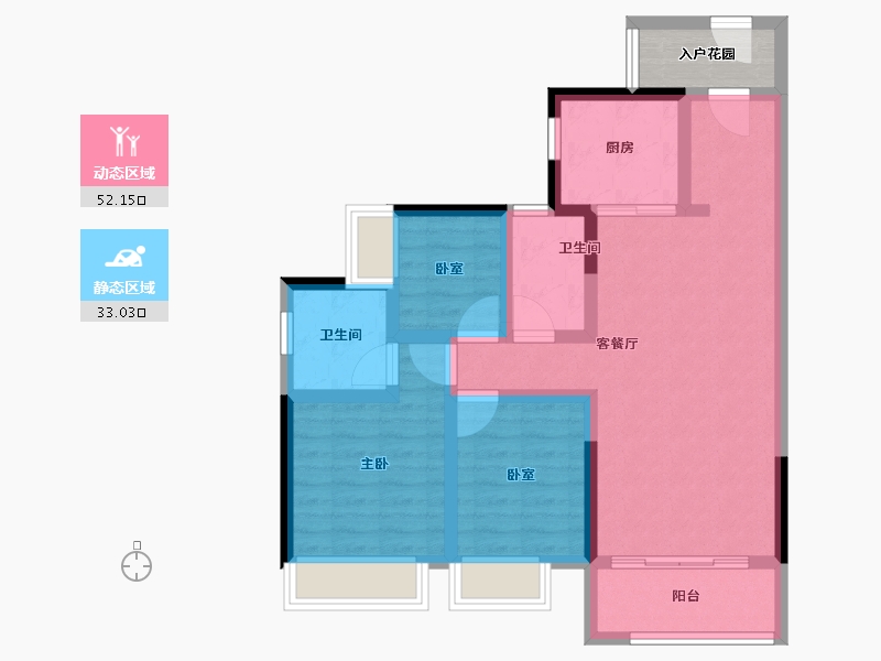 广东省-广州市-时代倾城中新-78.40-户型库-动静分区