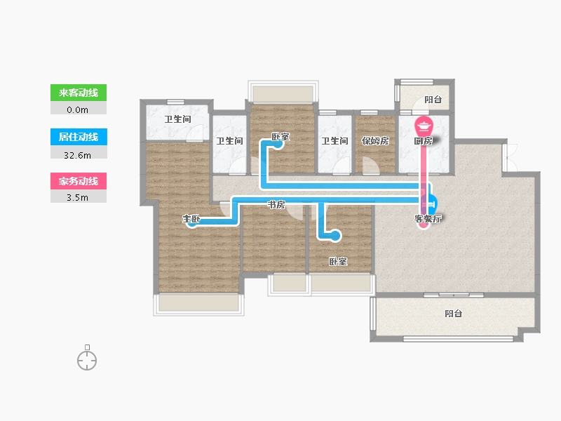 湖南省-衡阳市-胜邦御景东方-142.11-户型库-动静线