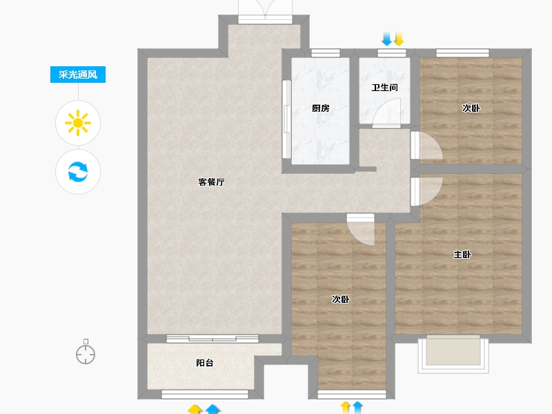 山东省-枣庄市-东诚集团·汇龙尚善文苑南区-83.00-户型库-采光通风