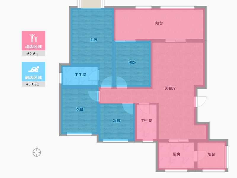 四川省-南充市-世台悦中心-95.32-户型库-动静分区