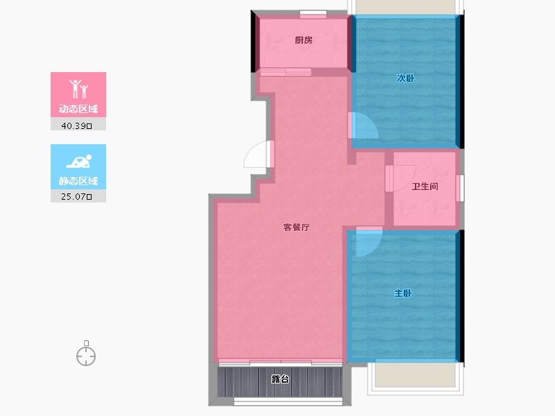 吉林省-吉林市-路弘·阳光铭苑-62.03-户型库-动静分区