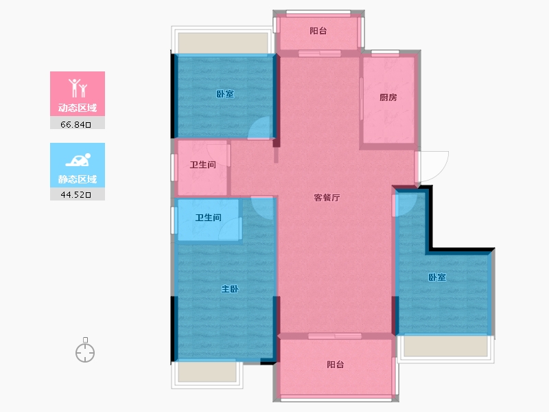 湖北省-荆门市-洋丰·凤凰香醍-100.19-户型库-动静分区