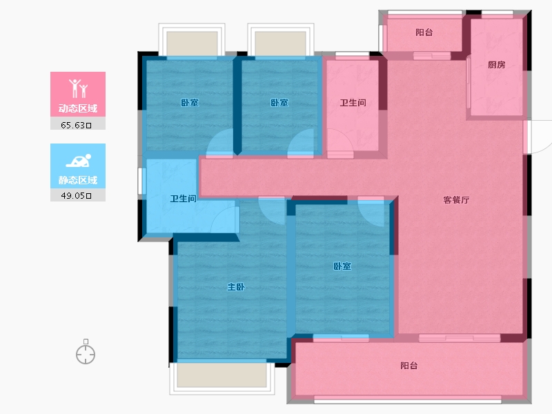 河南省-漯河市-泰威紫宸府-101.47-户型库-动静分区