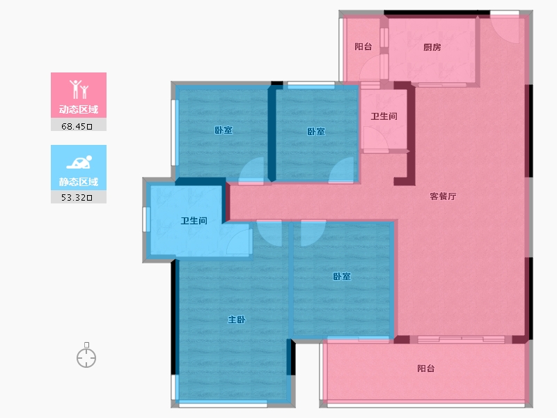 广西壮族自治区-贵港市-华盈壹品江山-109.46-户型库-动静分区