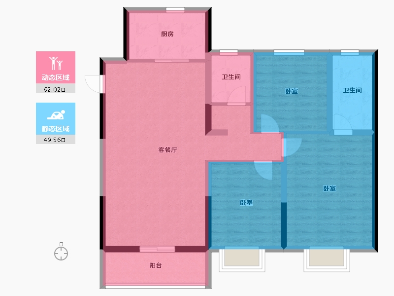 山东省-泰安市-保利·鲁坤岳麓府-100.00-户型库-动静分区