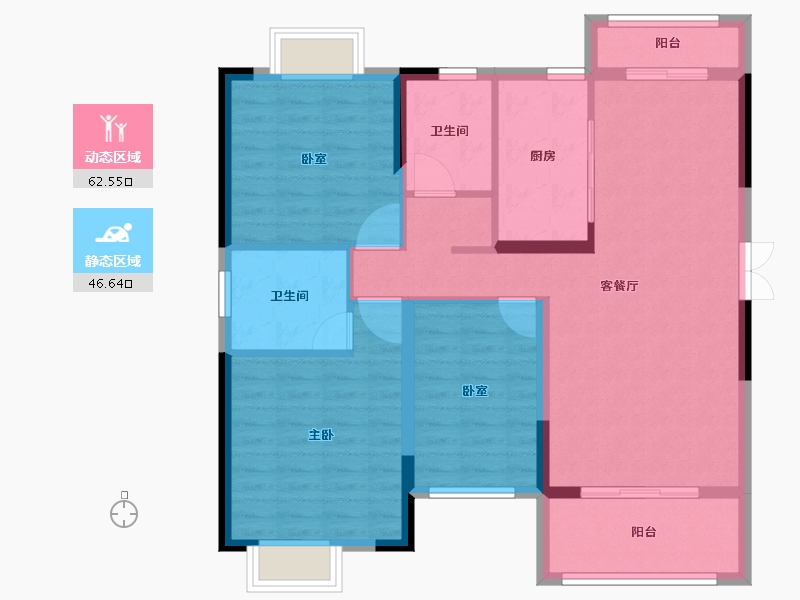 江西省-吉安市-龙城御璟国际-98.08-户型库-动静分区