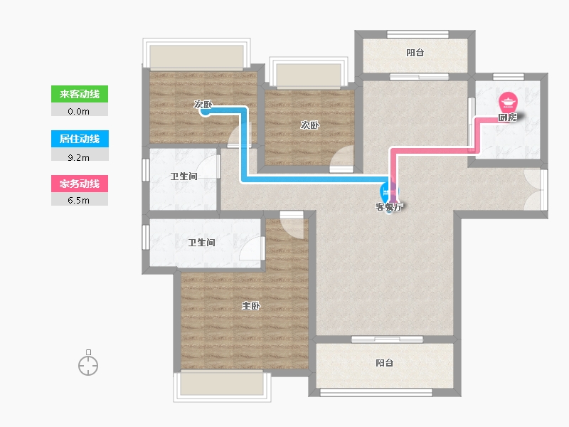 河南省-南阳市-新旭京华府[南苑]-104.00-户型库-动静线