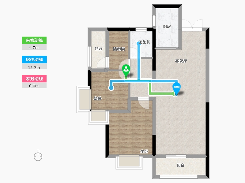 湖南省-衡阳市-中建和城壹品-75.17-户型库-动静线