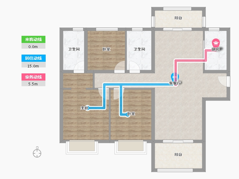 河南省-漯河市-昌建五悦里观璟-100.80-户型库-动静线