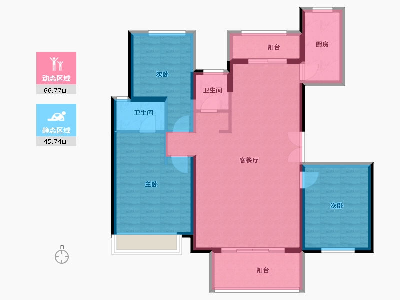 河南省-南阳市-新旭京华府[南苑]-101.12-户型库-动静分区