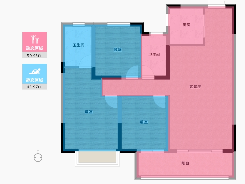 河南省-漯河市-昌建璟上-93.36-户型库-动静分区