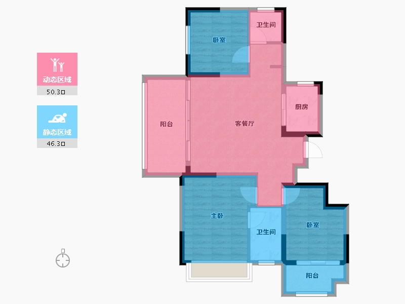 河南省-漯河市-昌建璟上-86.60-户型库-动静分区