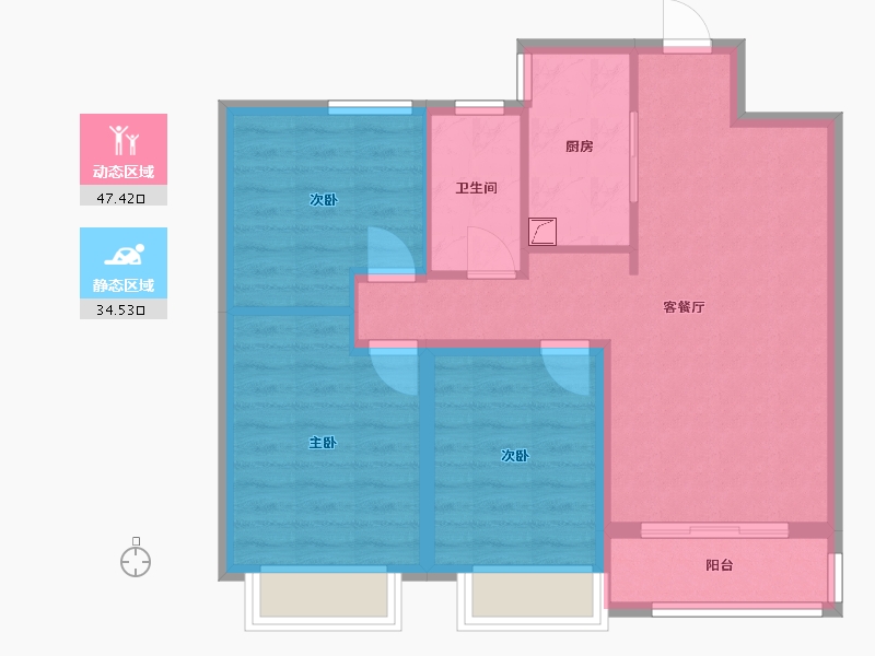 河北省-石家庄市-臻樾府-106.40-户型库-动静分区