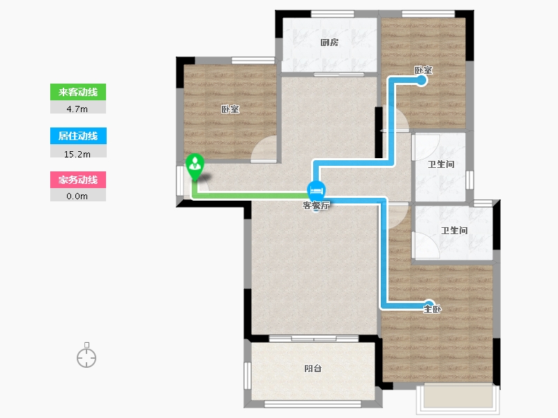 湖北省-荆门市-钟祥承天壹号院-98.62-户型库-动静线