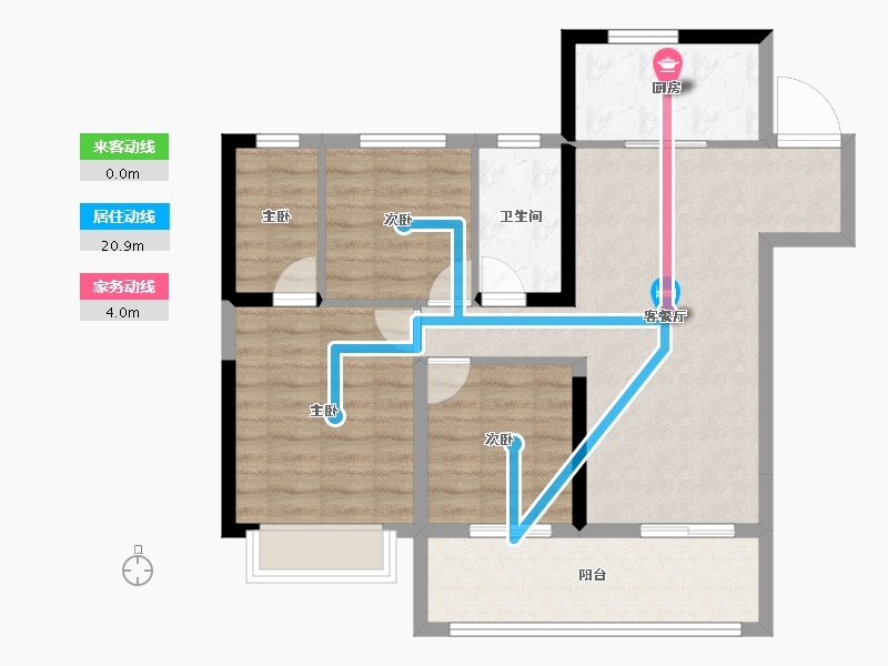 河南省-漯河市-昌建五悦里观璟-80.93-户型库-动静线