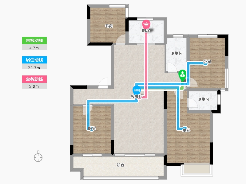 山东省-烟台市-玲珑玺悦府-120.87-户型库-动静线