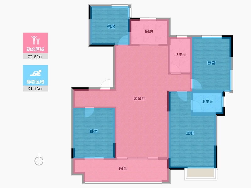 山东省-烟台市-玲珑玺悦府-120.87-户型库-动静分区