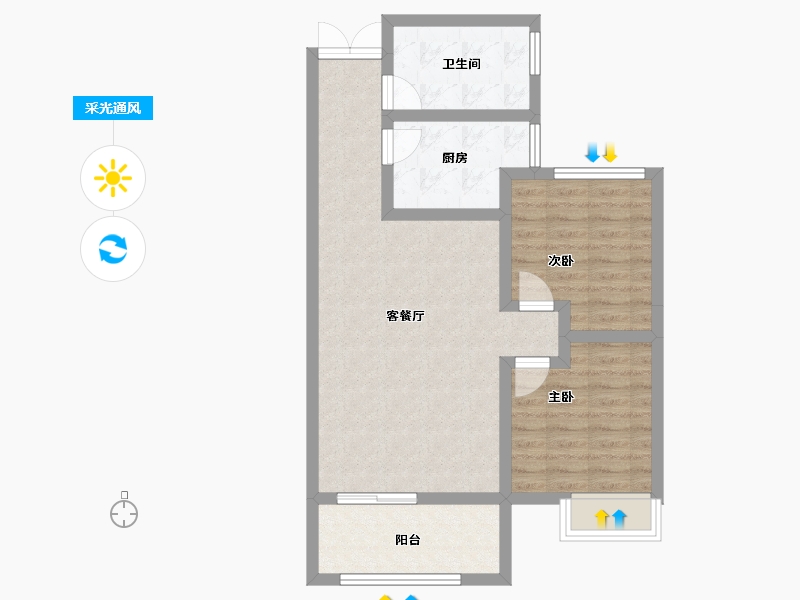 甘肃省-天水市-玖鼎·锦绣名苑-73.12-户型库-采光通风