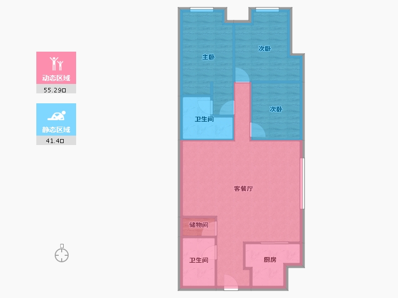 上海-上海市-南海商贸城-88.00-户型库-动静分区