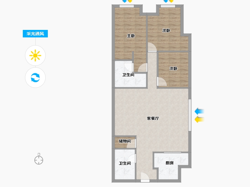 上海-上海市-南海商贸城-88.00-户型库-采光通风