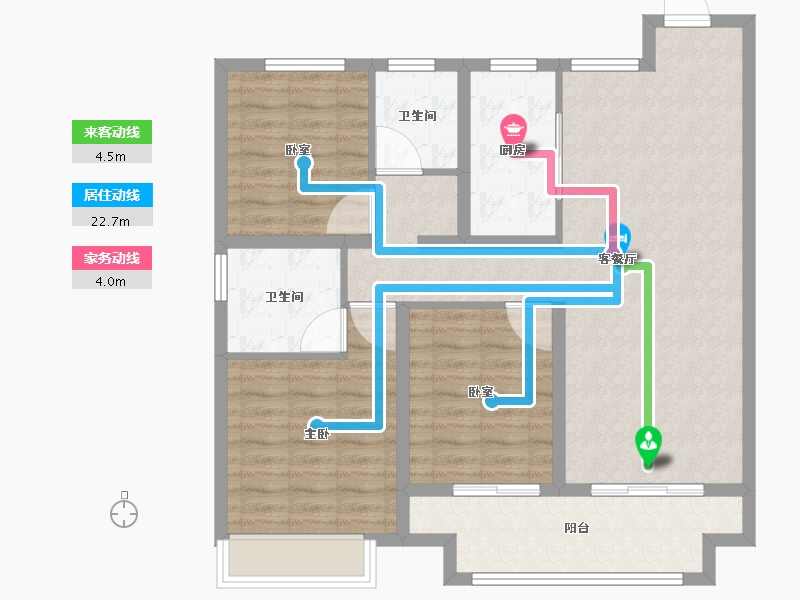 河南省-漯河市-昌建五悦里观璟-94.85-户型库-动静线