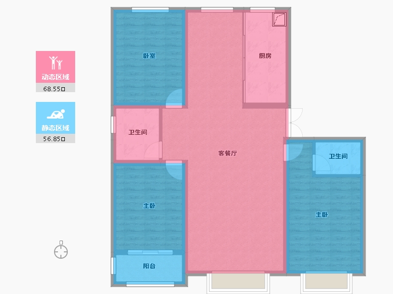 河北省-秦皇岛市-碣石明珠-113.46-户型库-动静分区