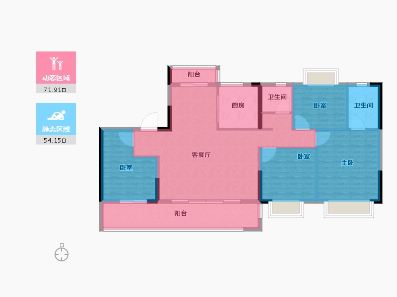 福建省-莆田市-三盛中梁璞悦风华-114.40-户型库-动静分区