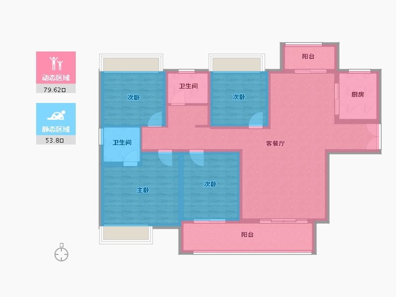 河南省-南阳市-新旭京华府[南苑]-119.30-户型库-动静分区